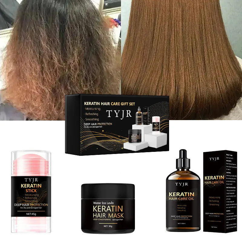Keratin Hiusnaamio ja hoitoainesetti